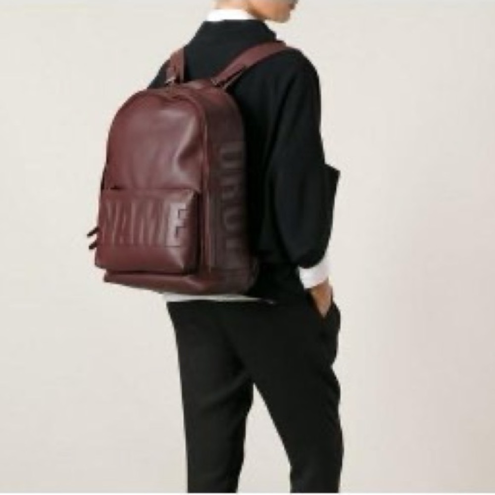 3.1 Phillip Lim name drop backpack, Bordeaux / burgundy leather, unisex